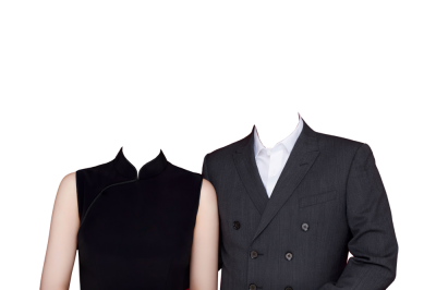 新婚夫妇证件照服装搭配与场景更换模板(53).psd