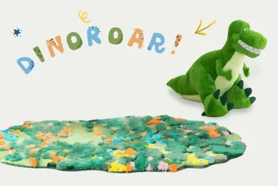 卡通恐龙元素亲子照设计模板 儿童摄影后期PSD素材(10)