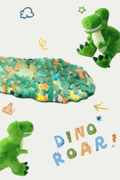 卡通恐龙元素亲子照设计模板 儿童摄影后期PSD素材(3)