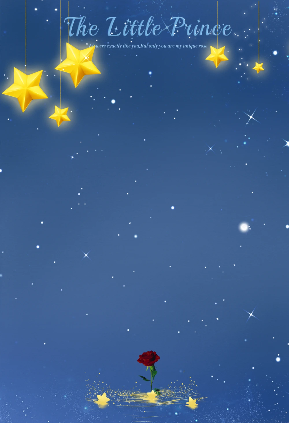 儿童摄影创意背景PSD模板——宇宙与花朵主题(6)