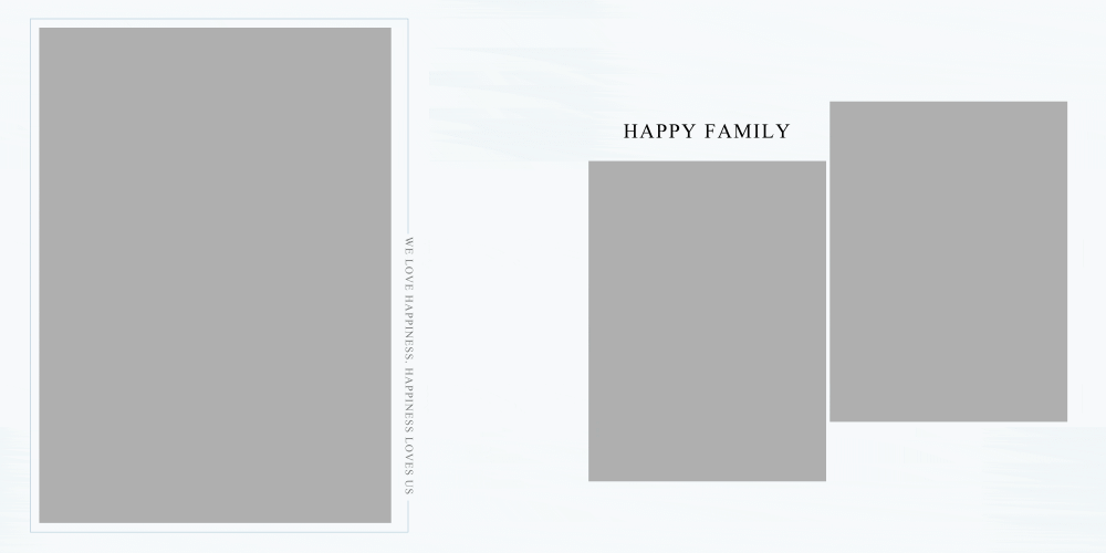 简约干净相册排版潮酷儿童宝宝写真影楼后期合成psd设计素材模板(32)