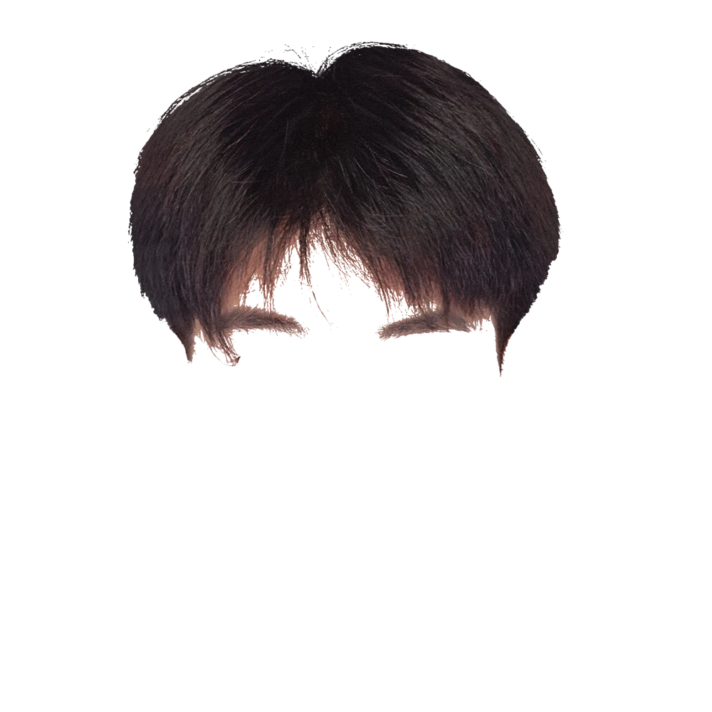 时尚男生短发发型参考图 透明背景可用素材(96).psd