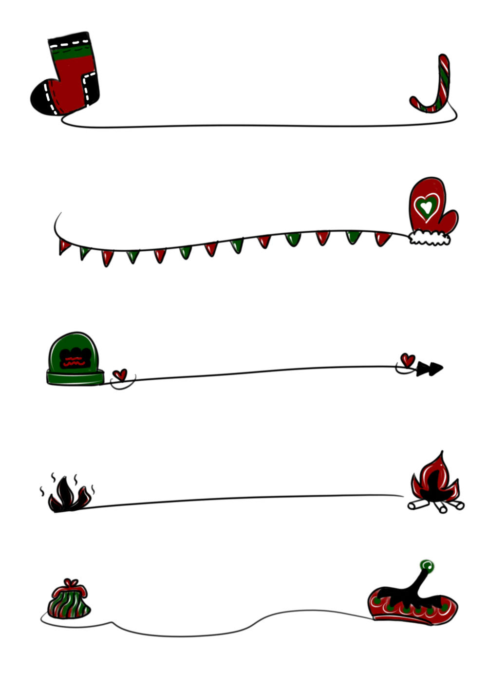 圣诞节创意素材：卡通手套、雪花与帽子设计(140).psd