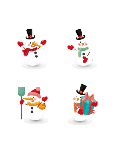 圣诞节平安夜麋鹿雪花礼物圣诞帽手套卡通图标元素免抠素材(99).ai