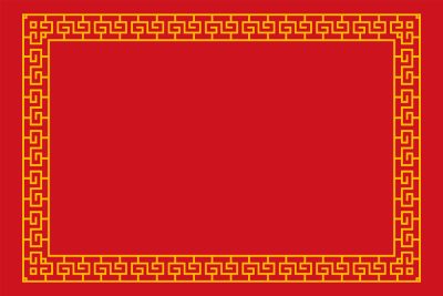 中国风古风新年春节结婚礼边框架文本框喜庆红色背景矢量素材(107).eps