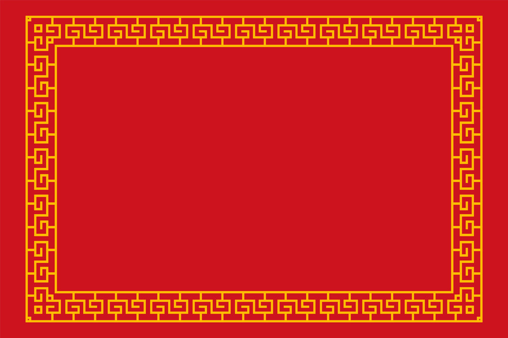 中国风古风新年春节结婚礼边框架文本框喜庆红色背景矢量素材(107).eps