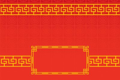 古典艺术边框素材：红金圆形方形长方形传统纹样(67).eps