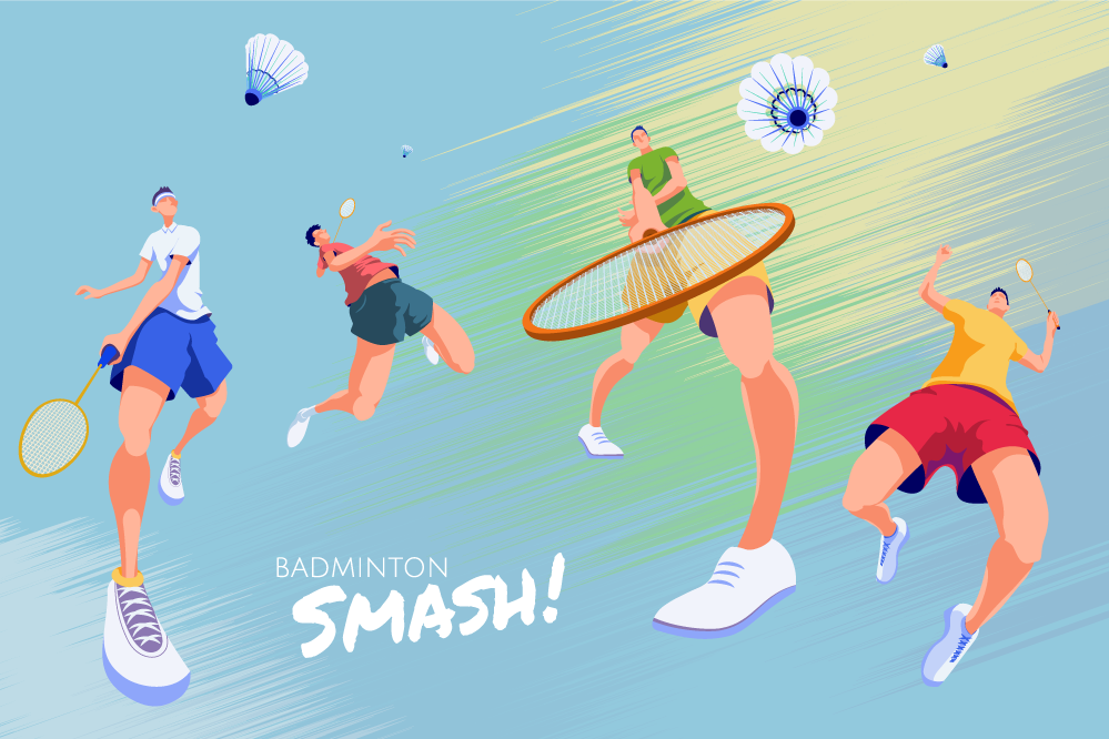 扁平化人物体育运动会活动素材比赛跑步健身广告海报设计插画AI图(1).eps